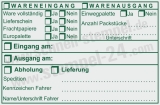 Stempel Wareneingang Warenausgang Frachtpapiere Abholung Lieferant Grün