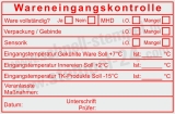 Stempel Wareneingangskontrolle MHD Tiefkühlware Innereien Temperatur Rot