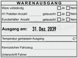 HACCP-Stempel Warenausgang H1 – Paletten & Eurobehälter – Temperatur gemessen – Schwarz