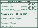 HACCP-Stempel Warenausgang H1 – Paletten & Eurobehälter – Temperatur gemessen – Grün