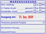 HACCP-Stempel Warenausgang H1 – Paletten & Eurobehälter – Temperatur gemessen – Blau/Rot