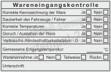 Prüfstempel – Warenannahme Lebensmittelkontrolle Kennzeichnung Temperatur Schwarz