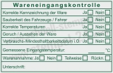 Prüfstempel – Warenannahme Lebensmittelkontrolle Kennzeichnung Temperatur Grün
