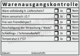Stempel Warenausgangskontrolle Temperatur Schwarz
