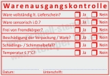 Stempel Warenausgangskontrolle Temperatur Rot