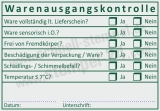 Stempel Warenausgangskontrolle Temperatur Grün