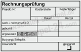 Kontierungsstempel – Projektnummer | Kostenstelle | Kostenträger | Individueller Textstempel | Schwarz
