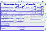 HACCP Wareneingangskontrolle Stempel – MHD Sensorik & Eingangstemperatur | 5211