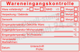 HACCP Wareneingangskontrolle Stempel – MHD Sensorik & Eingangstemperatur – Rot