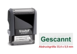 Stempel „Gescannt“ – Grün