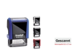 Stempel „Gescannt“ – Schwarz