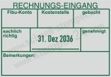 Stempel Rechnungseingang Fibu-Konto Gebucht & Genehmigt Grün