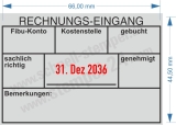 Stempel Rechnungseingang Fibu-Konto Gebucht & Genehmigt Schwarz7Rot