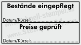Printer 40 Selbstfärbestempel „Bestände – Preise – Geprüft“ – Stempel für Lager, Büro und Inventur Schwarz