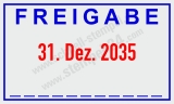 Professional 5430 Freigabe Datum Unterschrift BlauRot