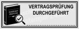Stempel Vertragsprüfung Durchgeführt | Schwarz