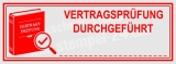 Stempel Vertragsprüfung Durchgeführt | Rot