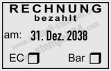 Buchhaltungsstempel Rechnung bezahlt mit EC-Karte Bar Schwarz