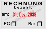 Buchhaltungsstempel Rechnung bezahlt mit EC-Karte Bar SchwarzRot