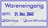 Stempel Wareneingang am EDV erfasst EDV nicht erfasst | 5460