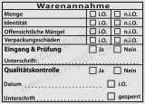 Stempel Warenannahme Eingang Prüfung Qualitätskontrolle Schwarz