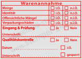Stempel Warenannahme Eingang Prüfung Qualitätskontrolle Rot