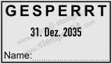 Stempel Gesperrt-Name-Kürzel Schwarz