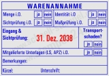 Trodat Professional 5480 Stempel Warenannahme Sichtprüfung Maßprüfung Blau/Rot