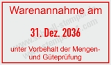 Stempel Warenannahme unter Vorbehalt Mengen und Güteprüfung • 5440