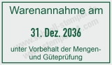 Stempel Warenannahme unter Vorbehalt Mengen und Güteprüfung • 5440