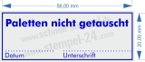 Stempel Paletten nicht getauscht Blau