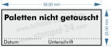 Stempel Paletten nicht getauscht Schwarz
