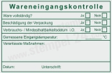 Wareneingangsprüfung Stempel für Küche & Gastronomiebetriebe Grün