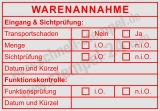Effiziente Wareneingangsprüfung mit Stempel für Funktionskontrolle & Sichtprüfung Rot