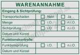 Effiziente Wareneingangsprüfung mit Stempel für Funktionskontrolle & Sichtprüfung Grün