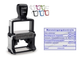 Stempel Wareneingangsprüfung der Gastronomie Haltbarkeit Eingangstemperatur Vollständig Beschädigung Stempel Blau