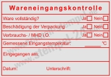 Stempel Wareneingangskontrolle Mindesthaltbarkeitsdatum Rot
