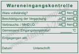 Stempel Wareneingangskontrolle Mindesthaltbarkeitsdatum Grün