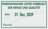 Wareneingangsstempel Vorbehalt Qualität | 5460