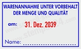 Wareneingangsstempel Vorbehalt Qualität | 5460