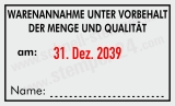 Wareneingangsstempel Vorbehalt Qualität | 5460