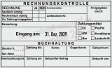 Kontierungsstempel Rechnungskontrolle Kostenstelle Kostenträger Schwarz