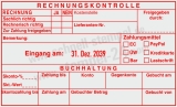 Kontierungsstempel Rechnungskontrolle Kostenstelle Kostenträger Rot