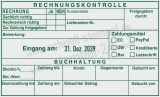 Kontierungsstempel Rechnungskontrolle Kostenstelle Kostenträger Grün