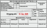 Kontierungsstempel Rechnungskontrolle Kostenstelle Kostenträger Schwarz/Rot