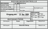 Kontierungsstempel Rechnungskontrolle Belegnummer Zahlungsziel Schwarz