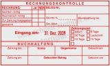 Kontierungsstempel Rechnungskontrolle Belegnummer Zahlungsziel Rot