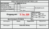 Kontierungsstempel Rechnungskontrolle Belegnummer Zahlungsziel Schwarz/Rot