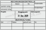 Kontierungsstempel Rechnungskontrolle Buchung Schwarz