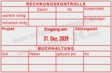 Kontierungsstempel Rechnungskontrolle Buchung Rot